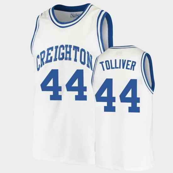 Men Creighton Bluejays Anthony Tolliver Alumni White College Basketball Jersey